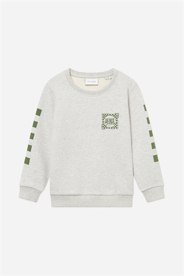 Les Deux Goods Sweatshirt - Snow Melange / Chive Green